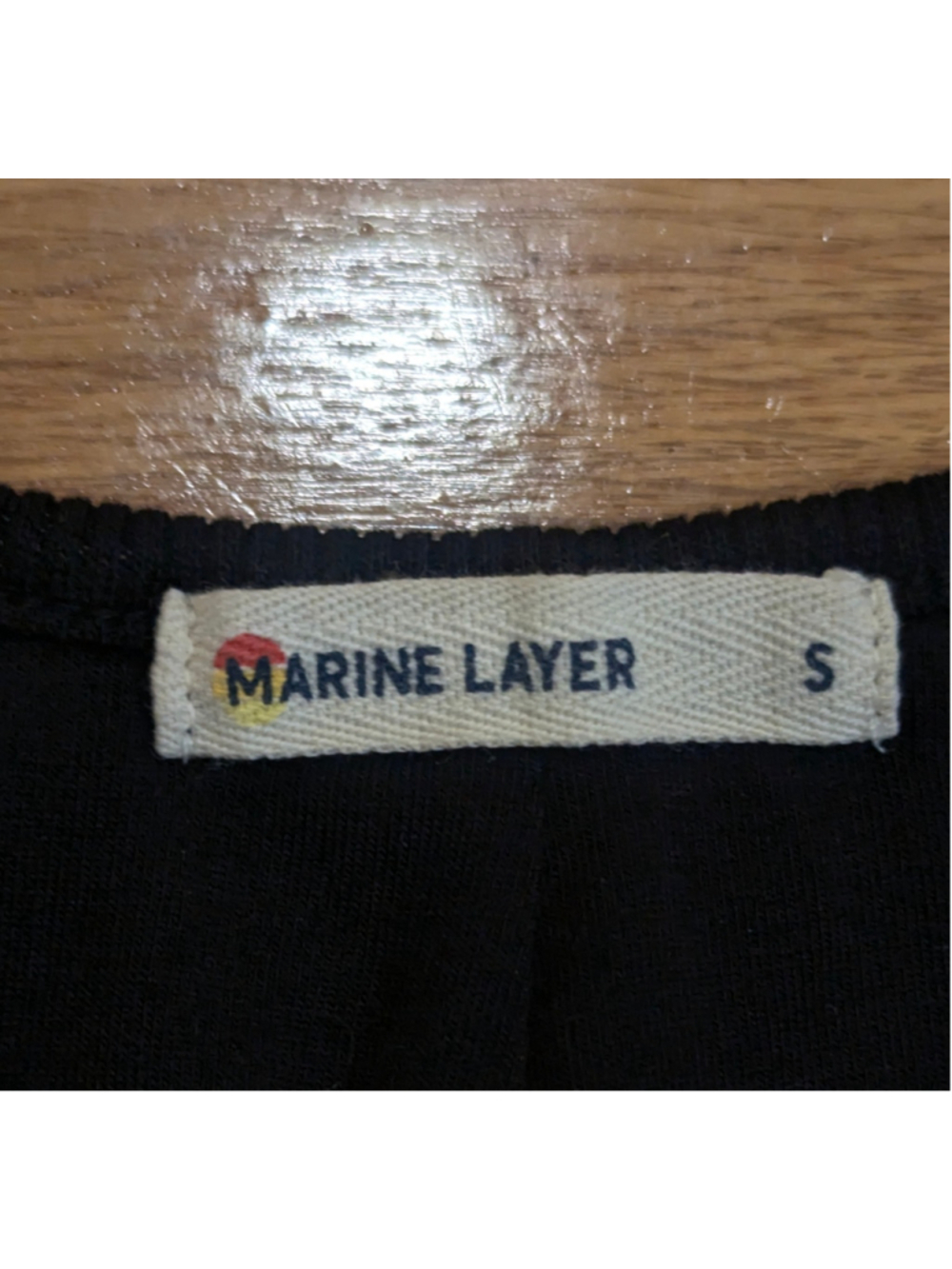 Marine Layer Black Ribbed Bodycon Midi Dress Small - Picture 4 of 10
